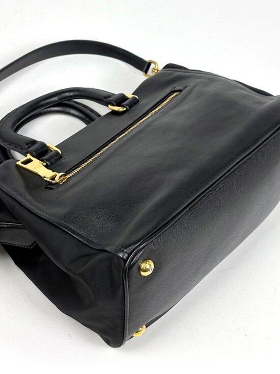 Prada 2-Way Shoulder Bag Leather Nero - Picture 2 of 7